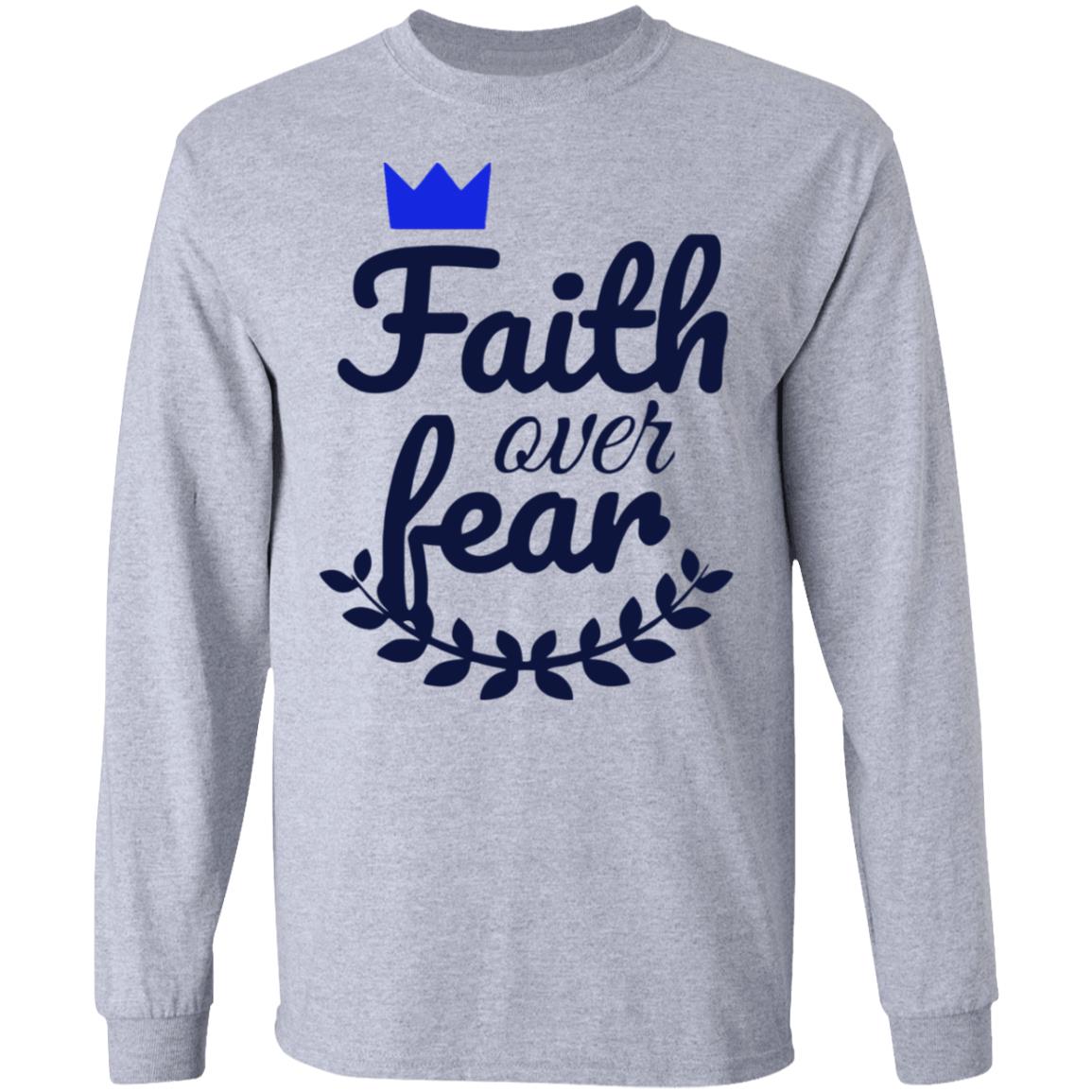 Faith Over Fear T Shirt white hoodie sweatshirt - Teechipus