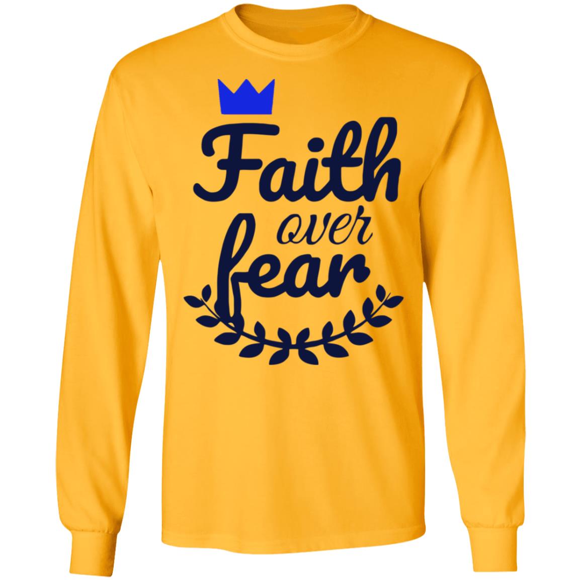 Faith Over Fear T Shirt white hoodie sweatshirt - Teechipus