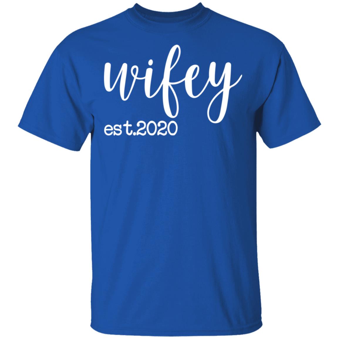 wifey est 2020 shirt black hoodie t shirt - Teechipus