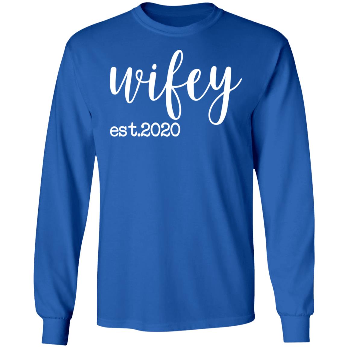 wifey est 2020 shirt black hoodie t shirt - Teechipus