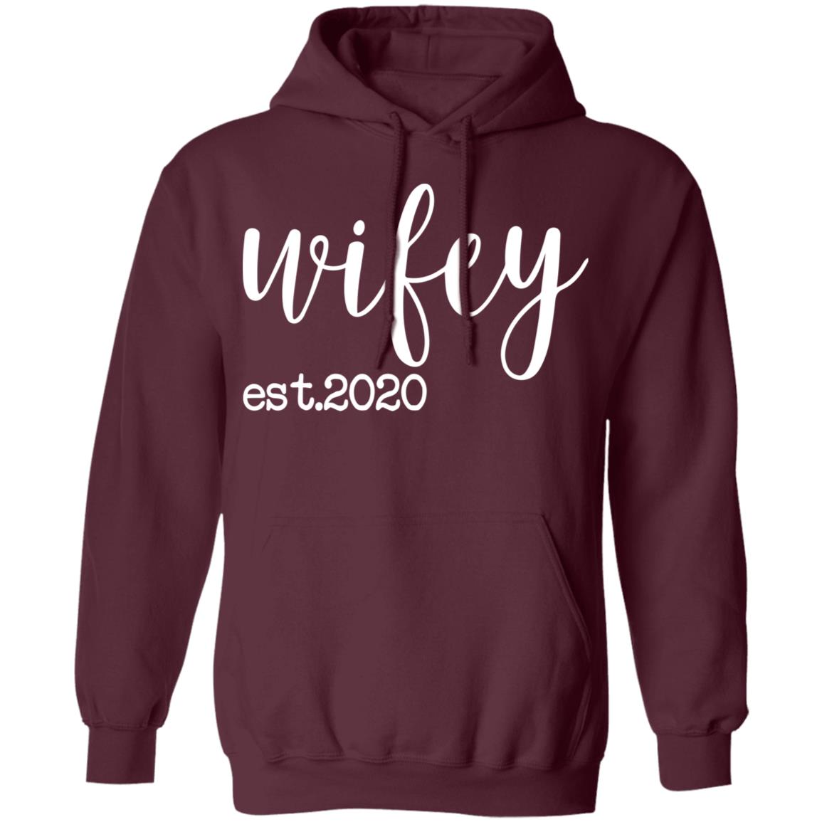 wifey est 2020 shirt black hoodie t shirt - Teechipus