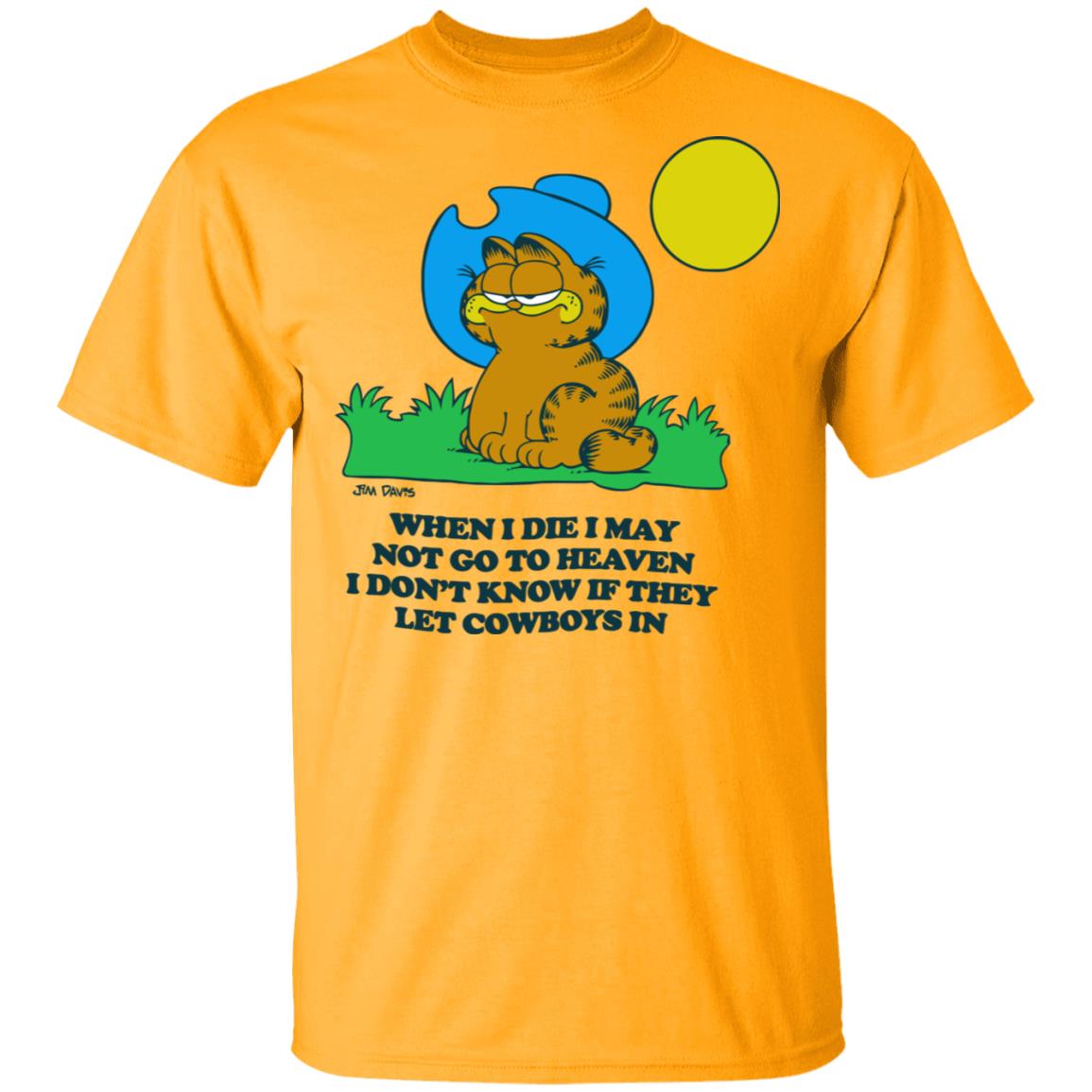 garfield cowboy hat shirt white hoodie t shirt - Teechipus