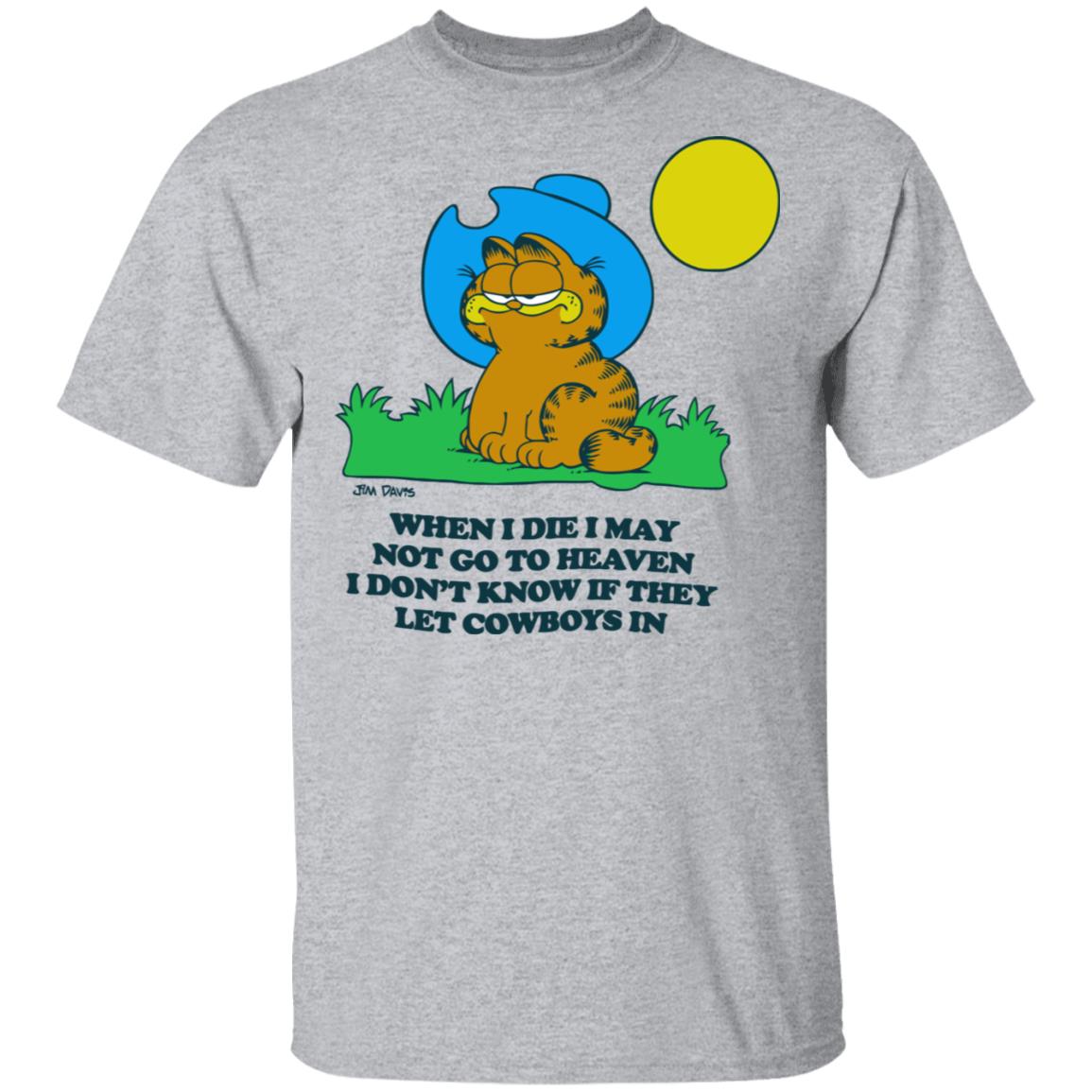 garfield cowboy hat shirt white hoodie t shirt - Teechipus