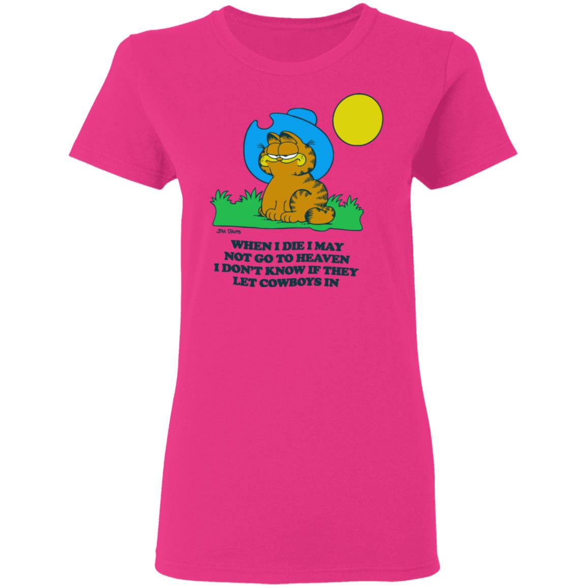 garfield cowboy hat shirt white hoodie t shirt - Teechipus