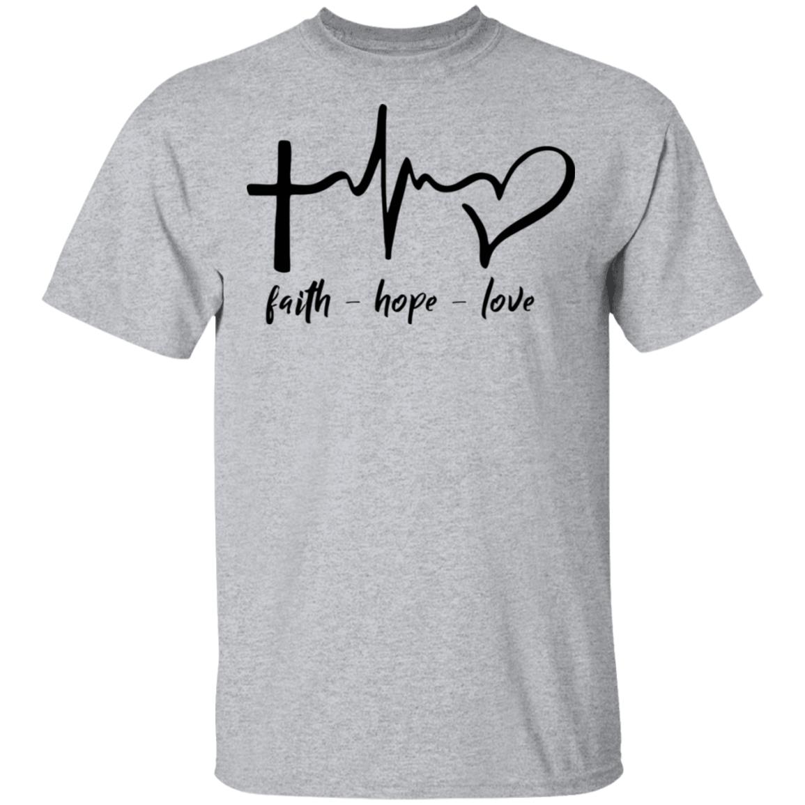 faith hope love shirt white hoodie t shirt - Teechipus