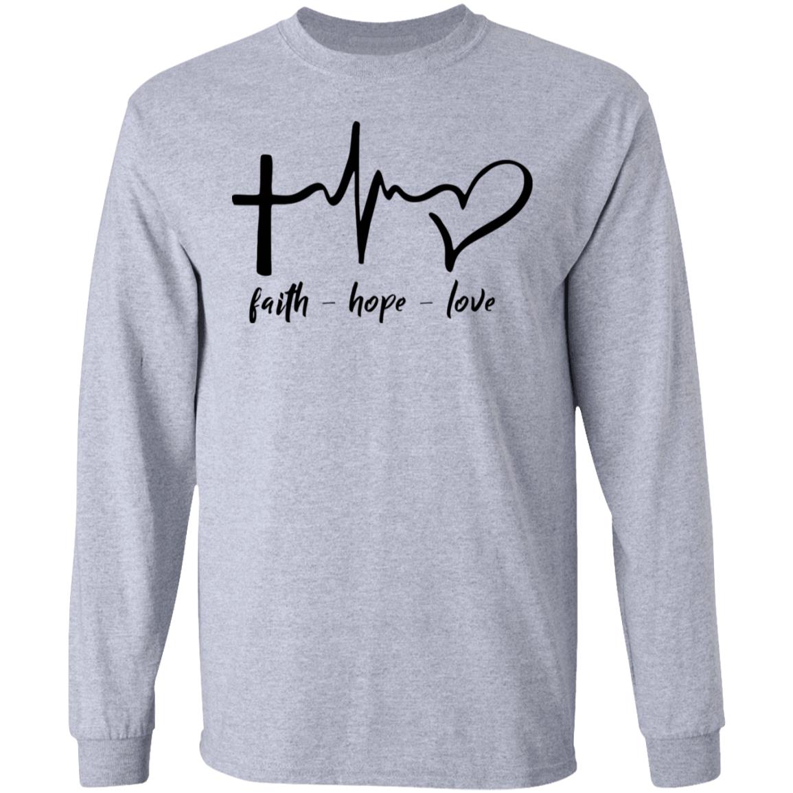 faith hope love shirt white hoodie t shirt - Teechipus