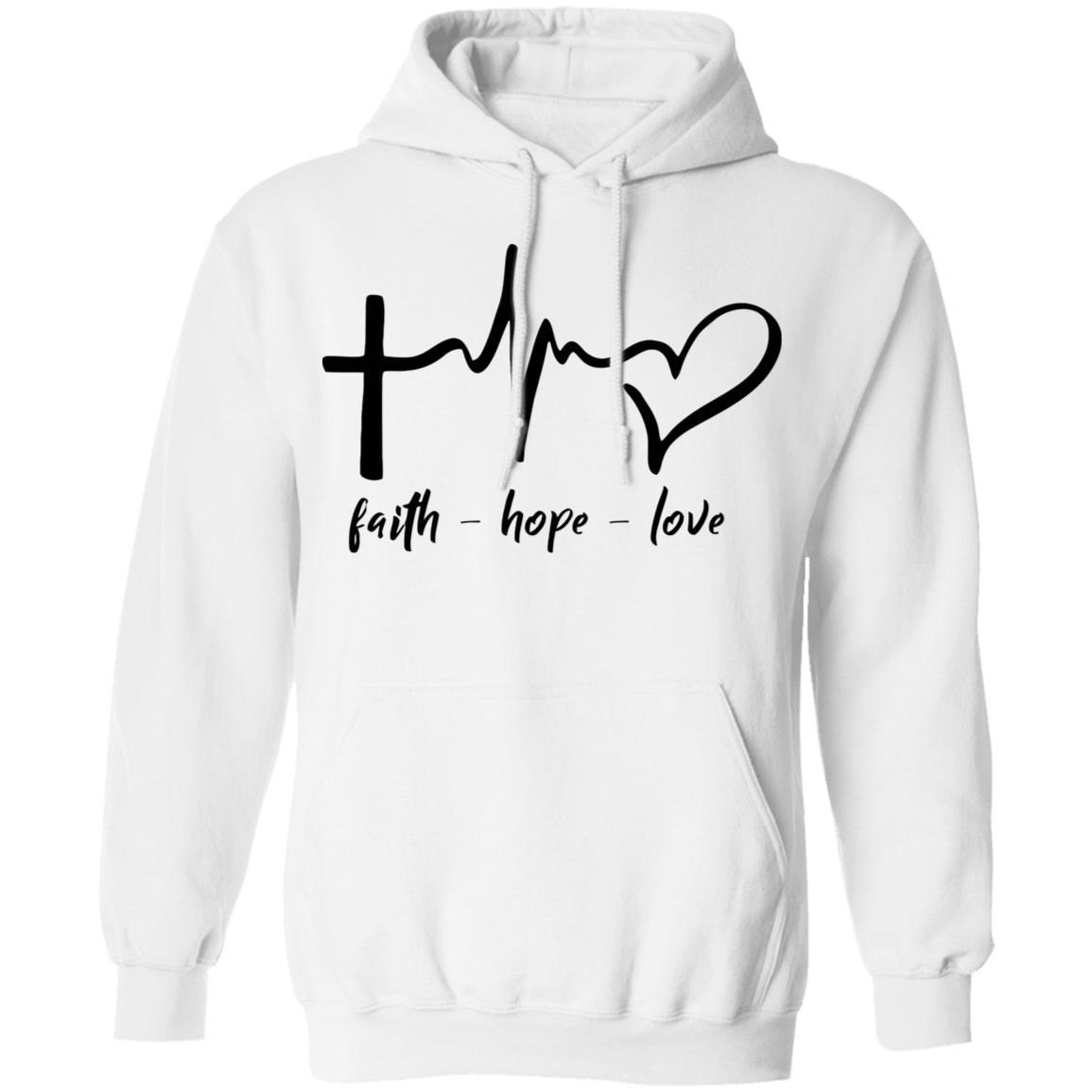 faith hope love shirt white hoodie t shirt - Teechipus