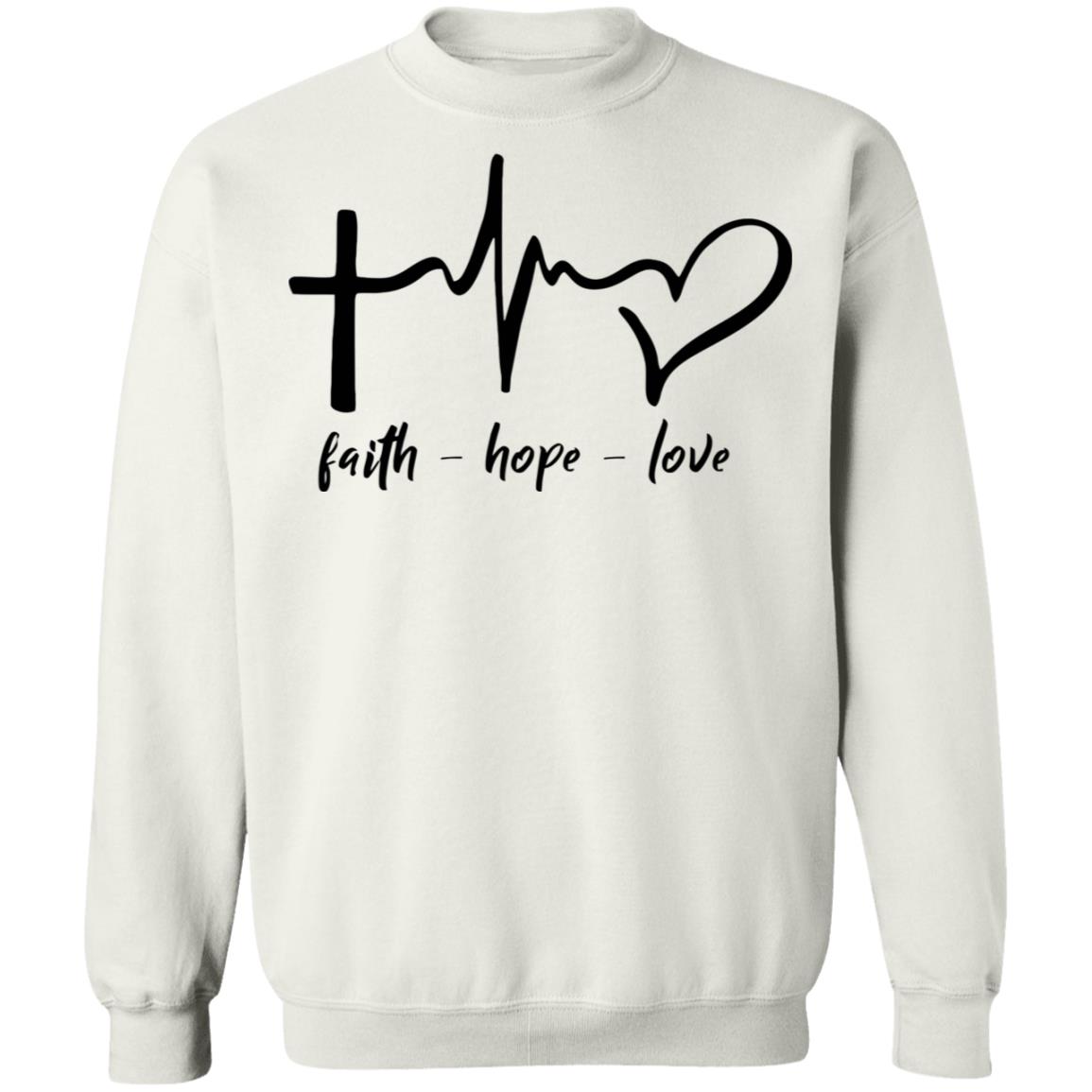 faith hope love shirt white hoodie t shirt - Teechipus