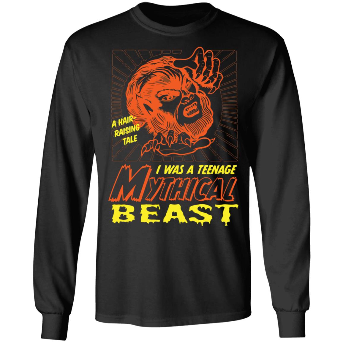 TEENAGE MYTHICAL BEAST shirt black hoodie t shirt - Teechipus