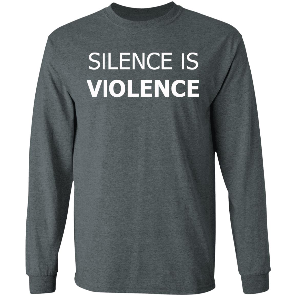 silence is violence shirt black hoodie t shirt - Teechipus