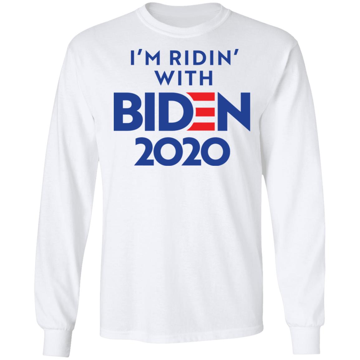 ridin with biden shirt white hoodie t shirt - Teechipus