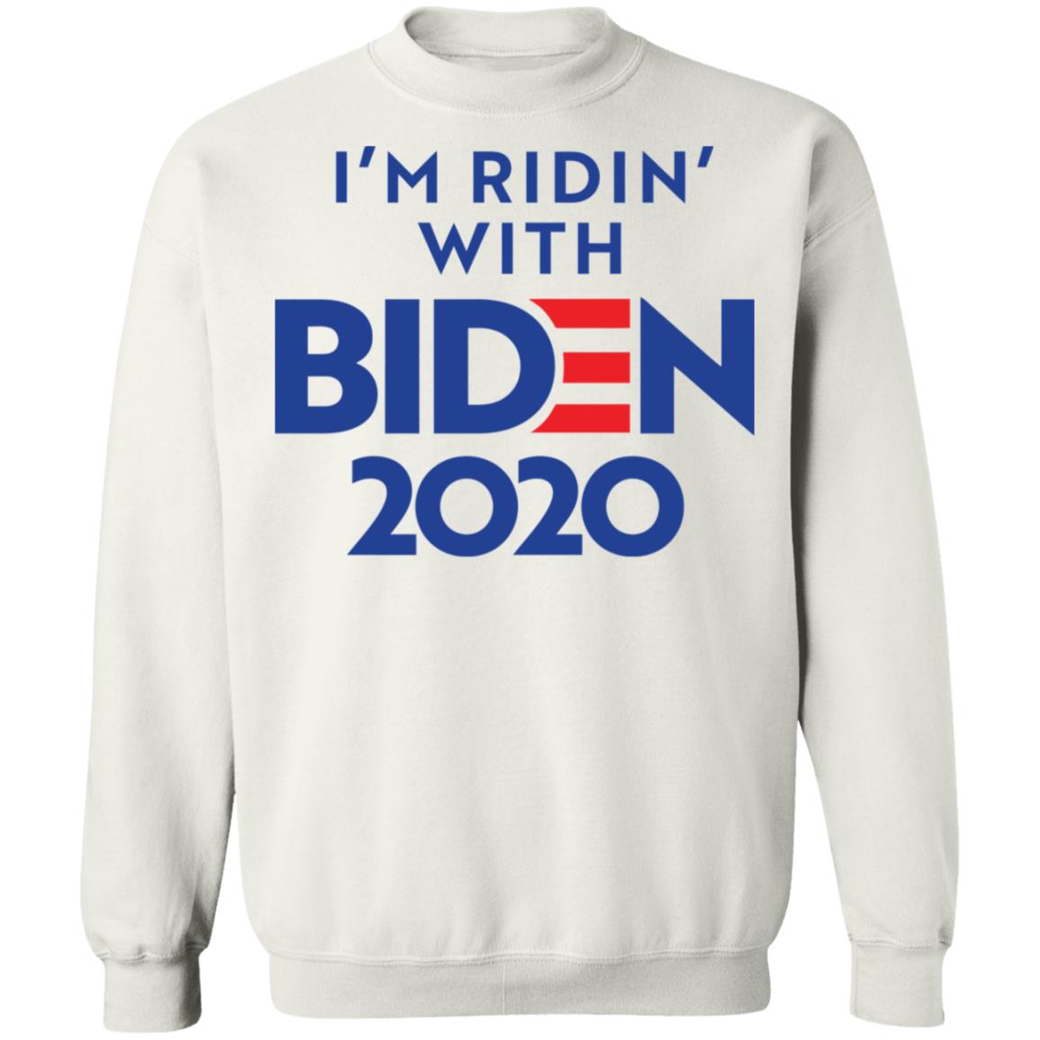 ridin with biden shirt white hoodie t shirt - Teechipus