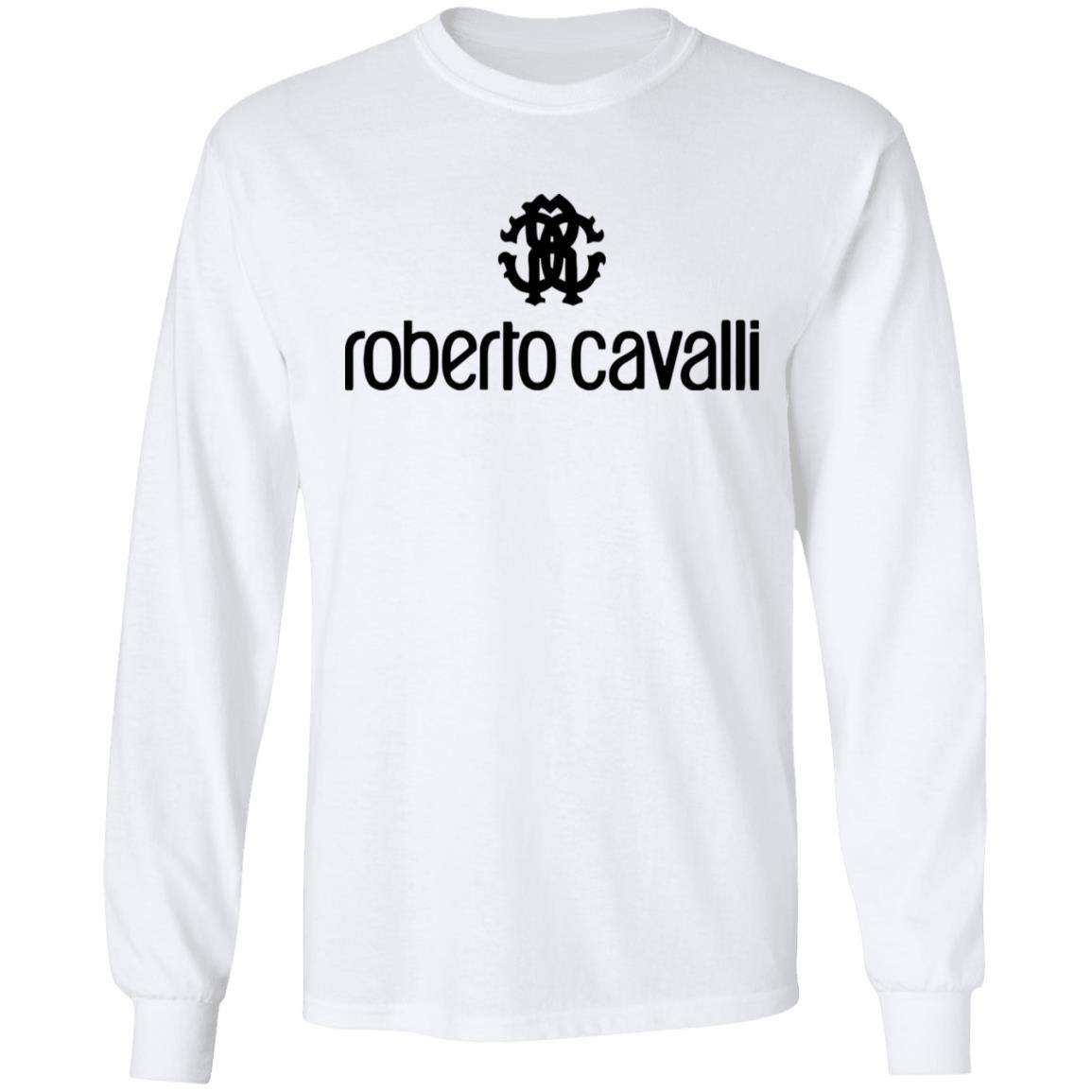 roberto cavalli shirt white hoodie t shirt - Teechipus