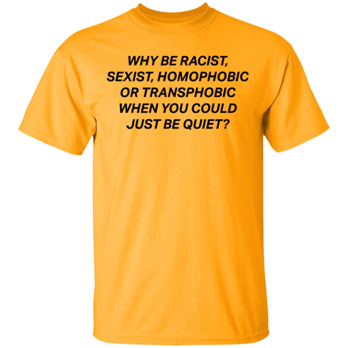 why be racist sexist homophobic t shirt white hoodie - Teechipus