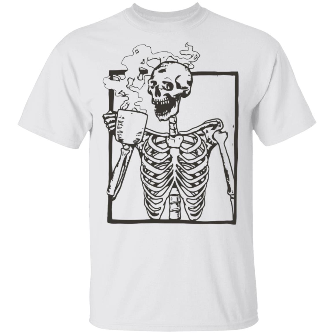 skeleton shirt white hoodie t shirt - Teechipus