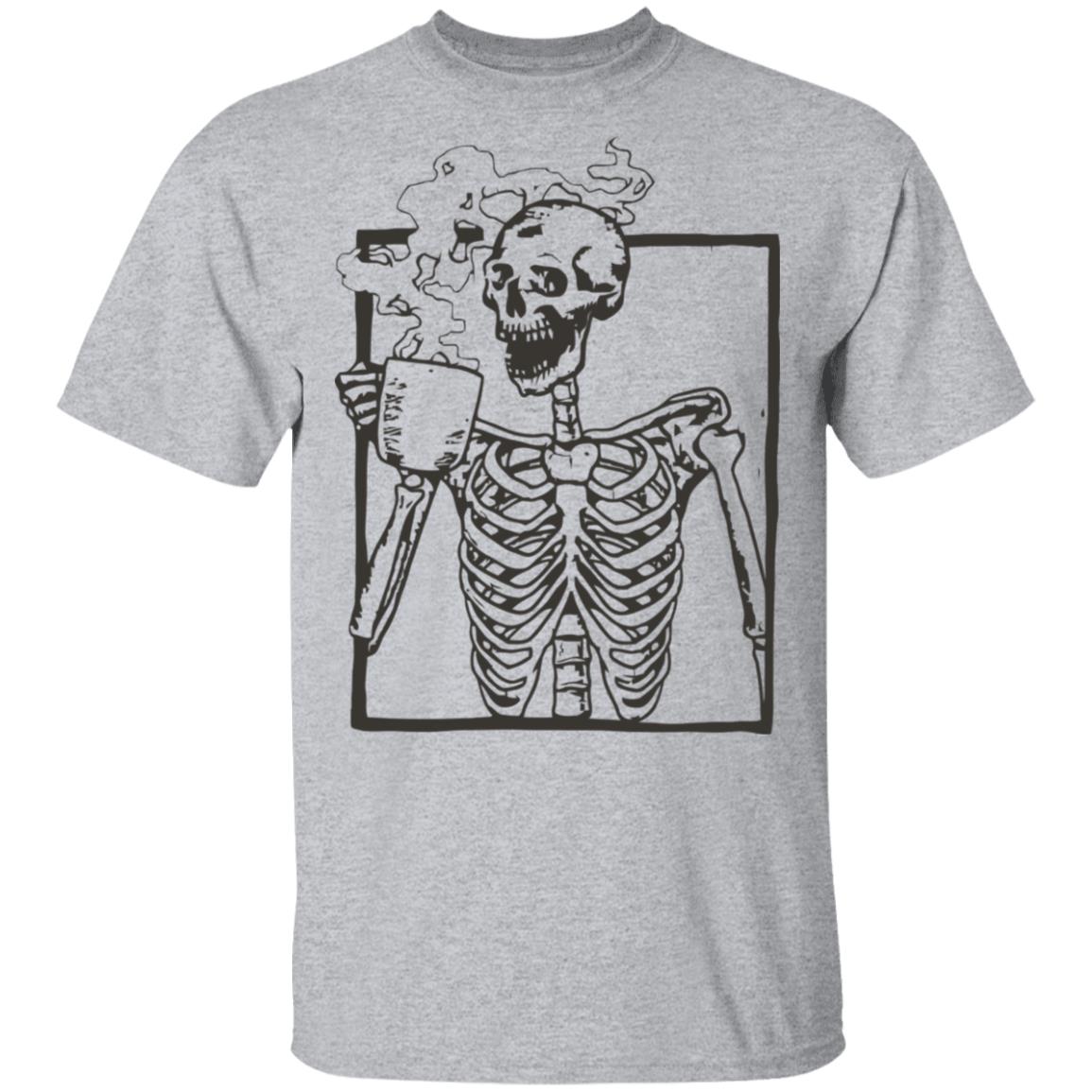 skeleton shirt white hoodie t shirt - Teechipus