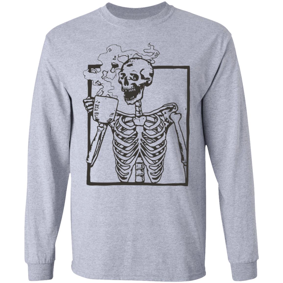 skeleton shirt white hoodie t shirt - Teechipus