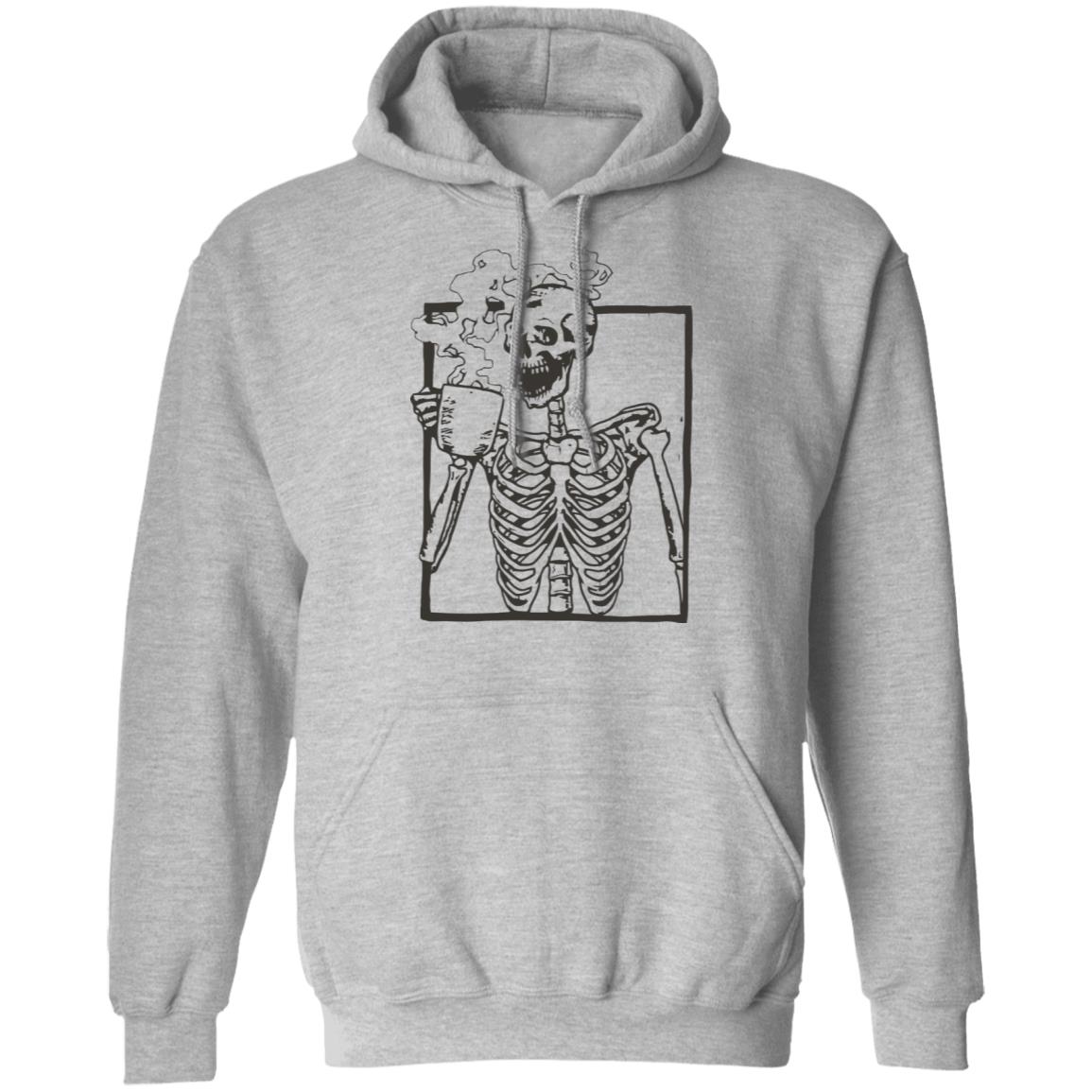 skeleton shirt white hoodie t shirt - Teechipus