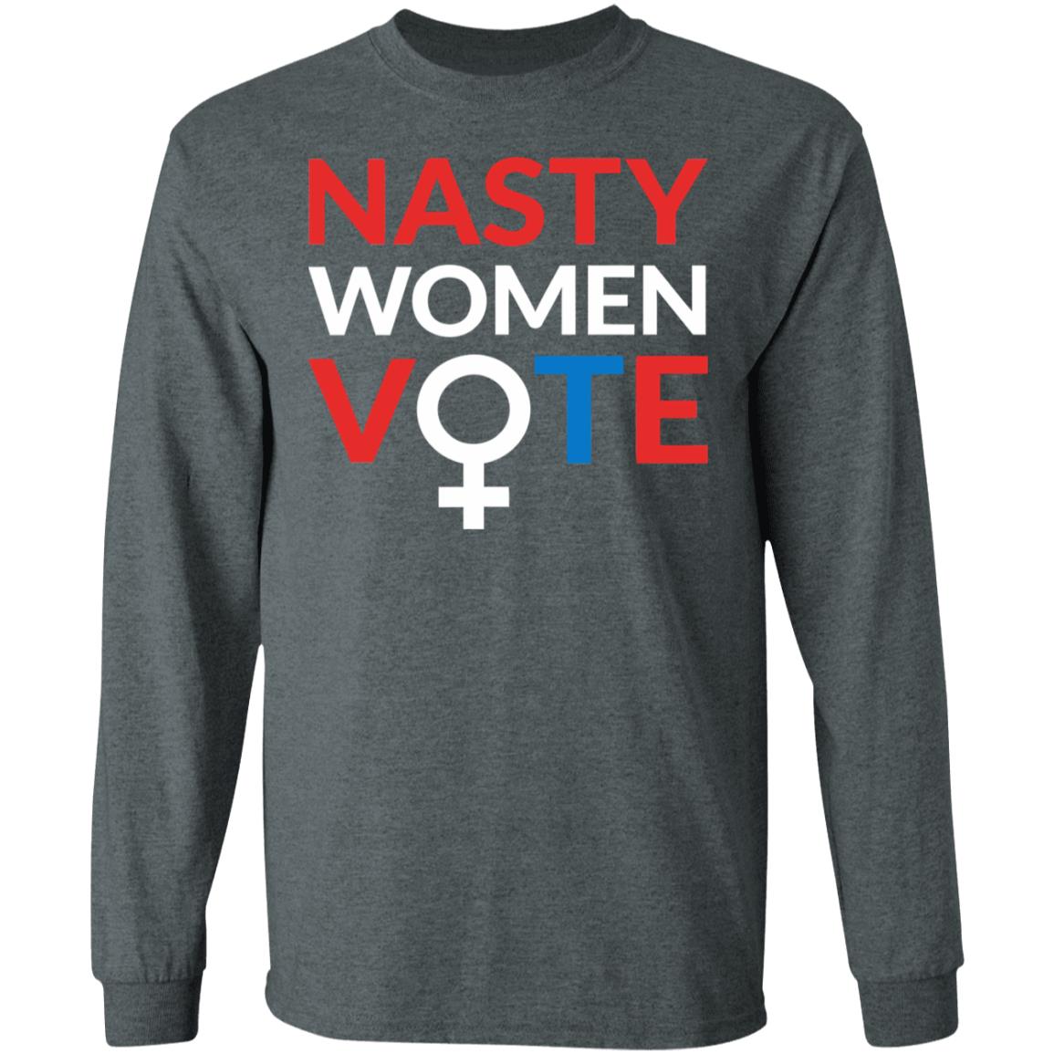 nasty women vote shirt black hoodie t shirt - Teechipus