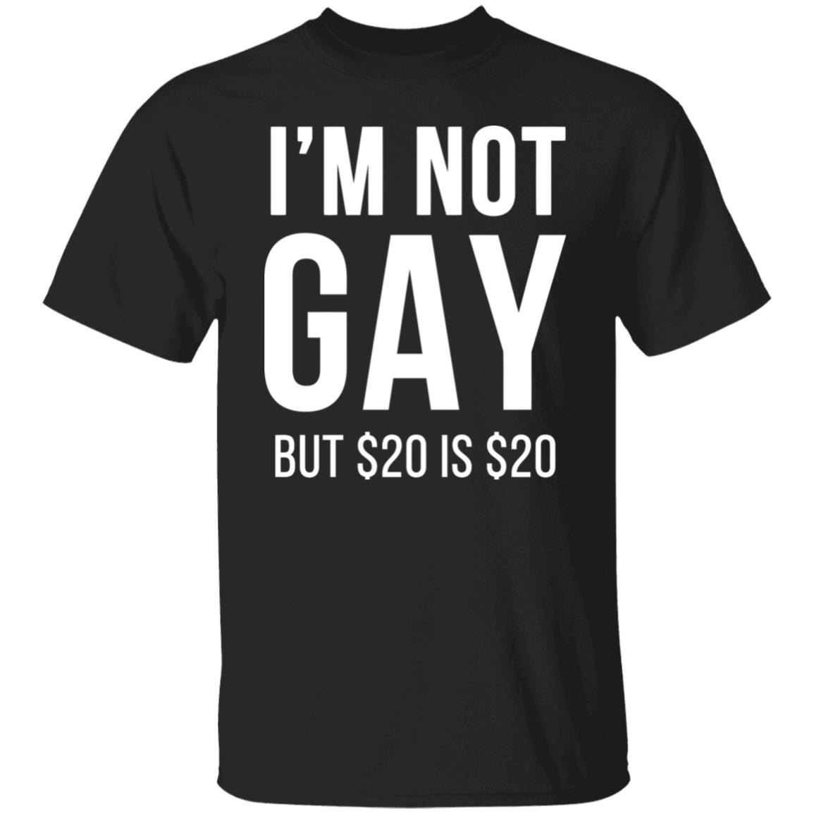 im not gay but $20 is $20 shirt black hoodie t shirt - Teechipus