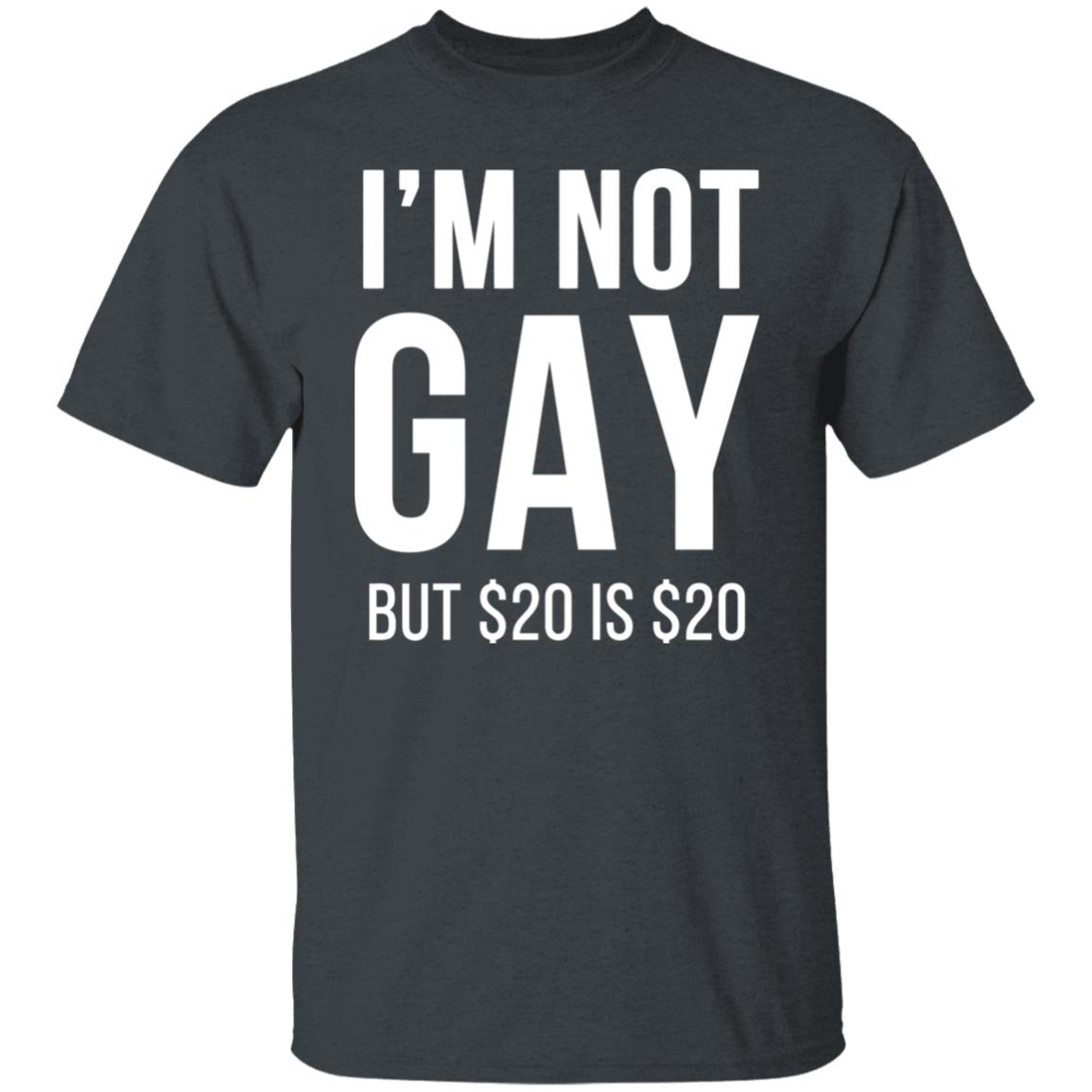 im not gay but $20 is $20 shirt black hoodie t shirt - Teechipus