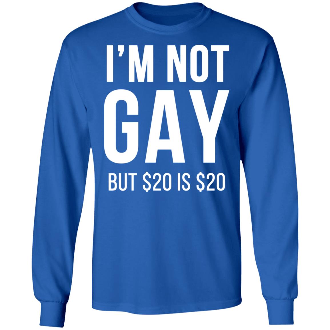 im not gay but $20 is $20 shirt black hoodie t shirt - Teechipus