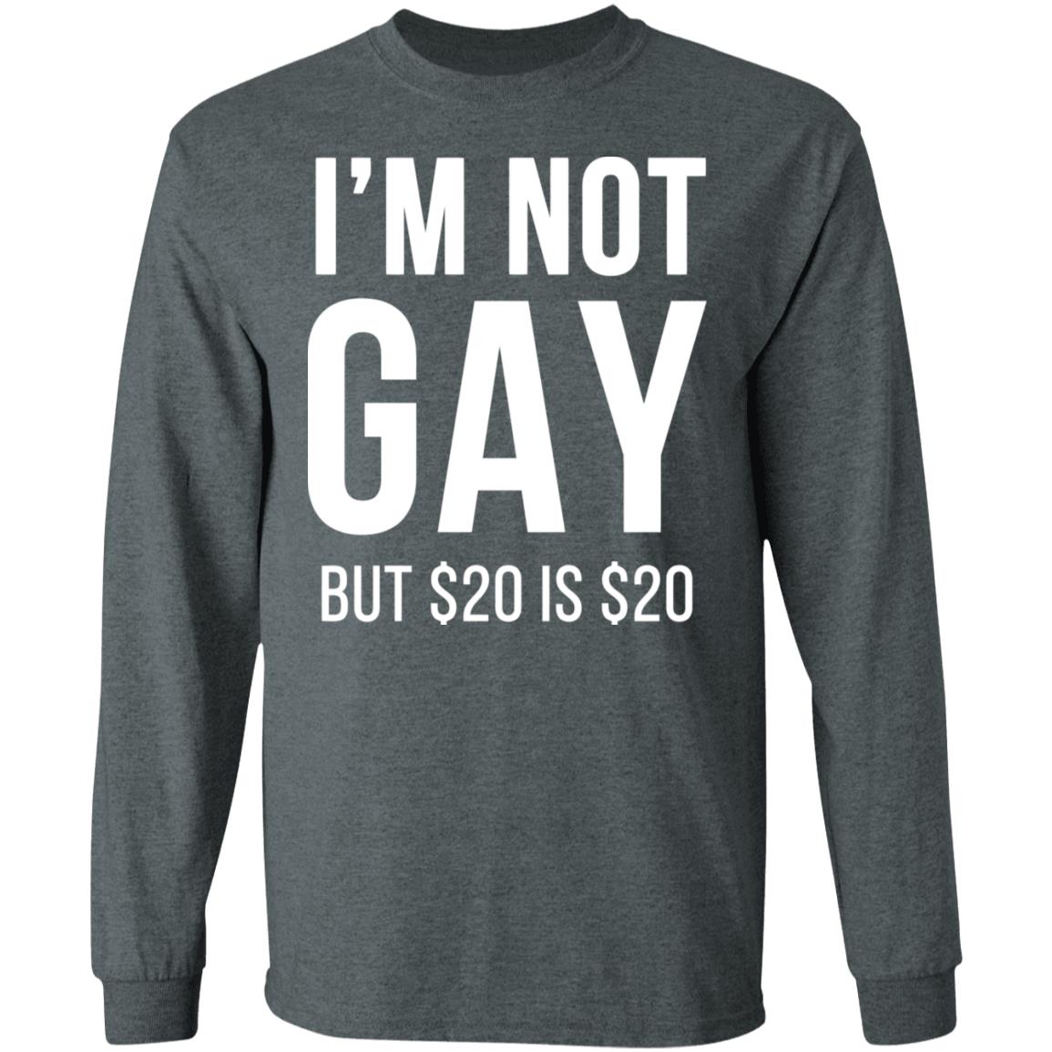 im not gay but $20 is $20 shirt black hoodie t shirt - Teechipus