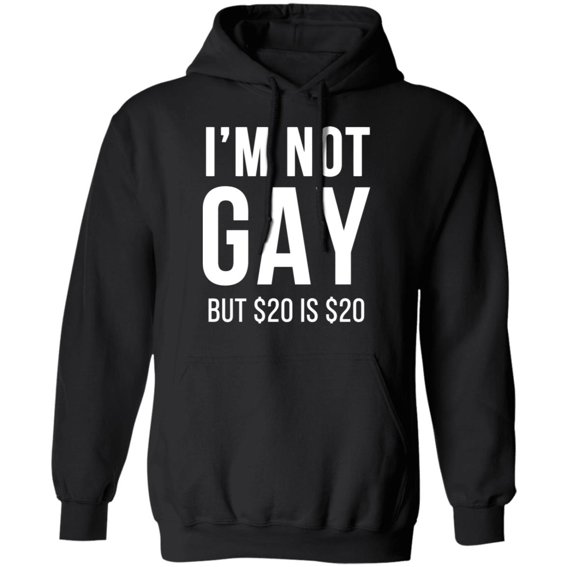 im not gay but $20 is $20 shirt black hoodie t shirt - Teechipus