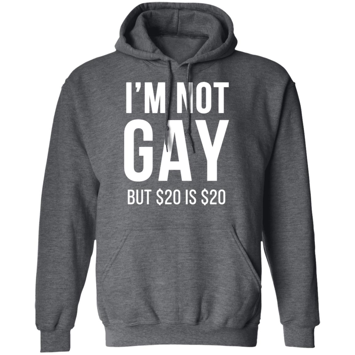 im not gay but $20 is $20 shirt black hoodie t shirt - Teechipus