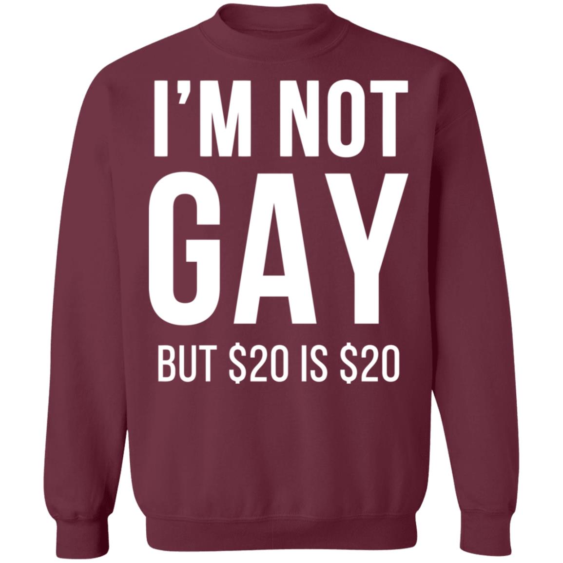 im not gay but $20 is $20 shirt black hoodie t shirt - Teechipus