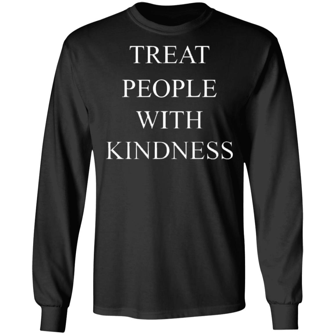 Treat People with Kindness pull over t shirt black hoodie - Teechipus