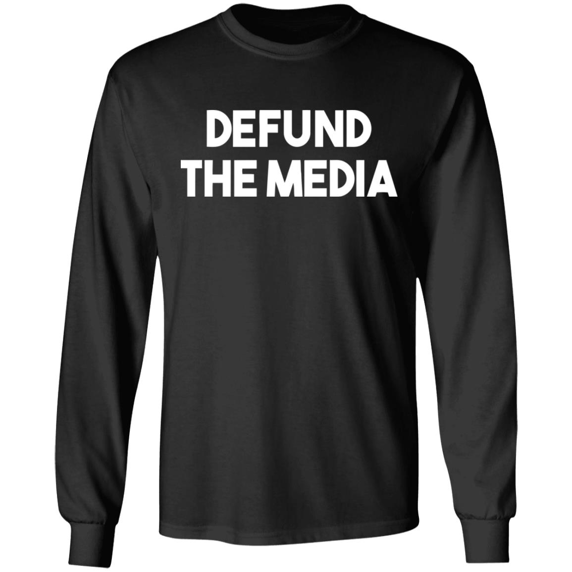 defund the media t shirt black hoodie shirt - Teechipus