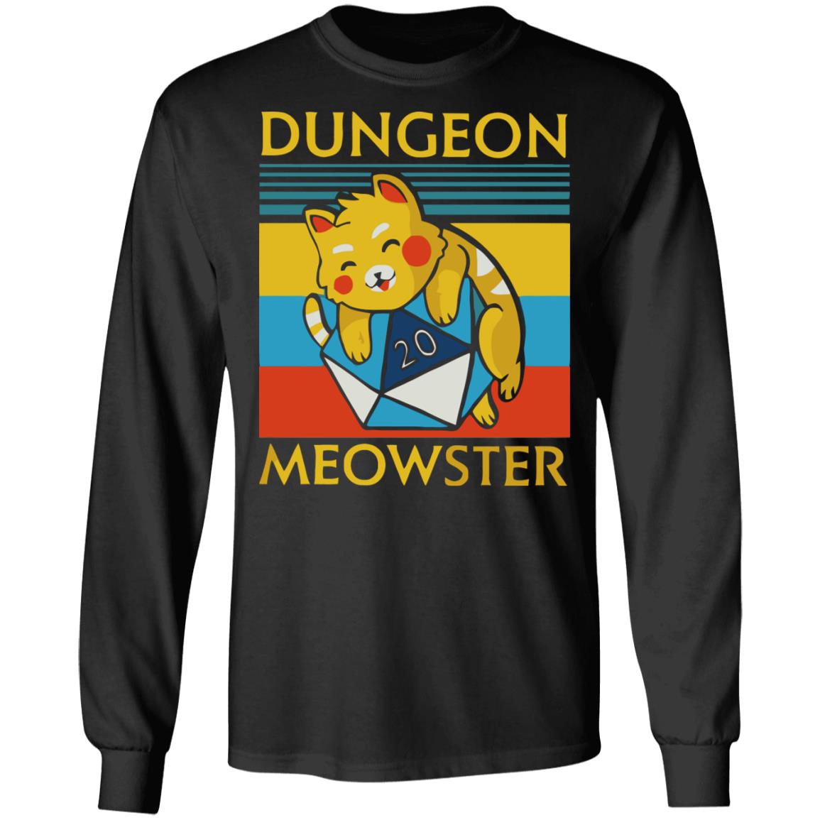 Dungeon meowster shirt black hoodie sweatshirt - Teechipus