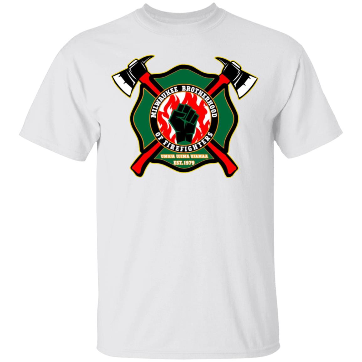 milwaukee brotherhood of firefighters t shirt white hoodie sweatshirt - Teechipus