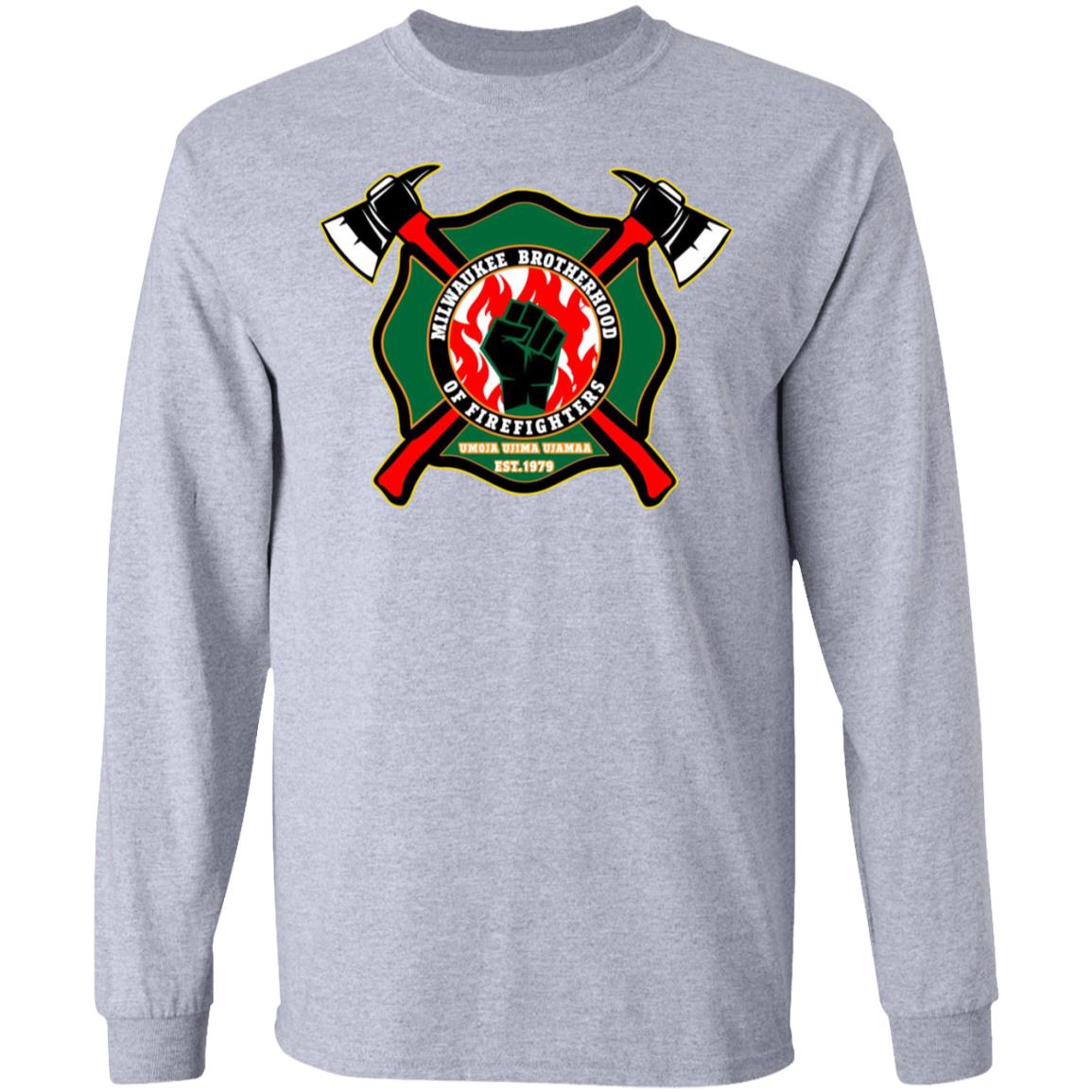 milwaukee brotherhood of firefighters t shirt white hoodie sweatshirt - Teechipus