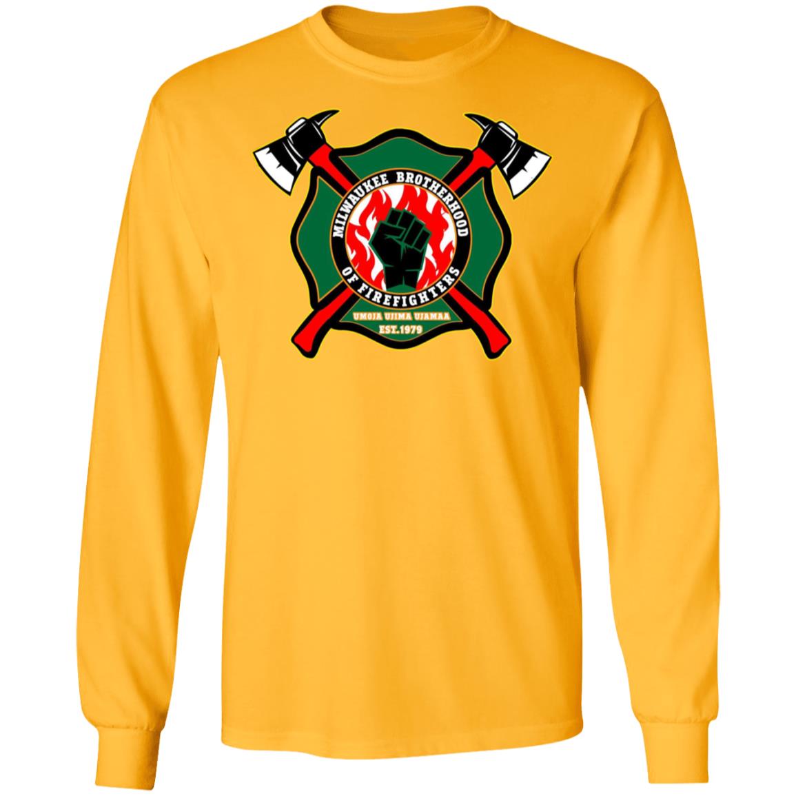 milwaukee brotherhood of firefighters t shirt white hoodie sweatshirt - Teechipus