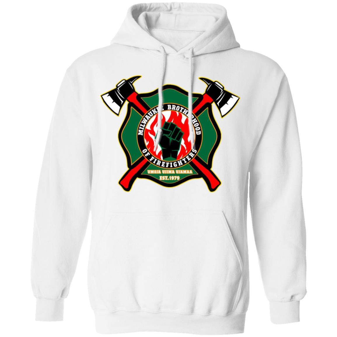 milwaukee brotherhood of firefighters t shirt white hoodie sweatshirt - Teechipus