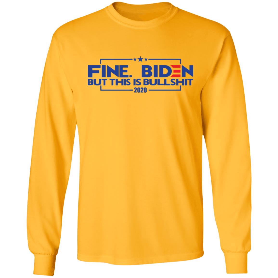 fine. biden bumper t shirt white hoodie sweatshirt - Teechipus