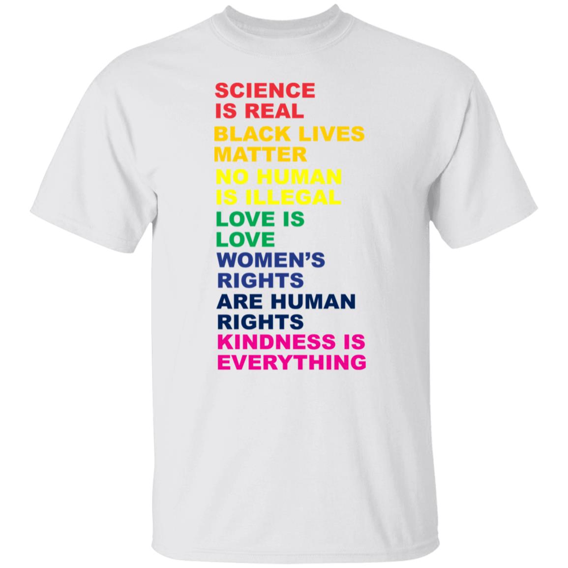 science is real t shirt white hoodie sweatshirt - Teechipus