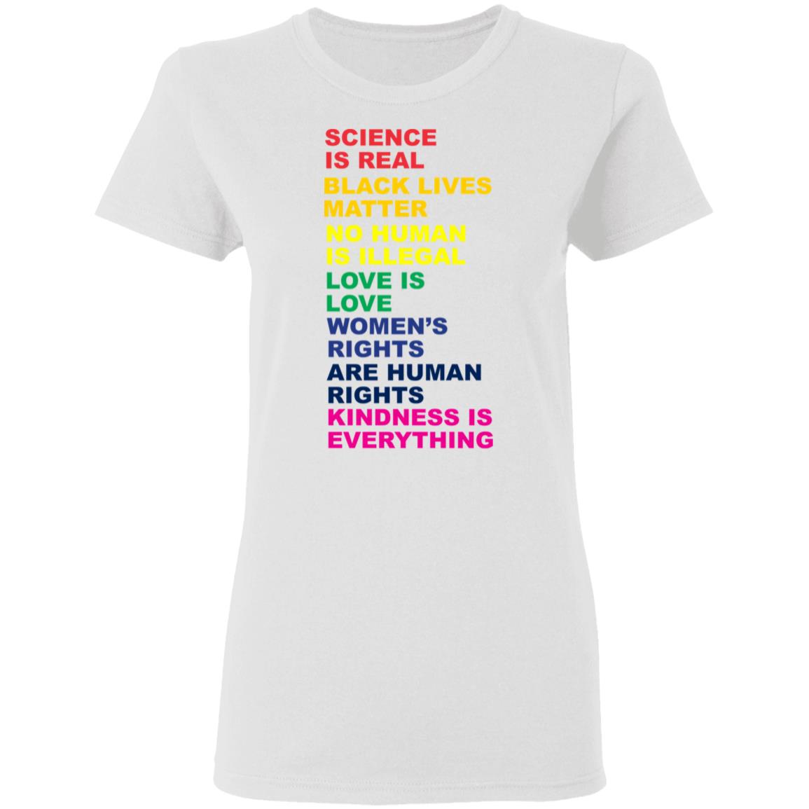 science is real t shirt white hoodie sweatshirt - Teechipus