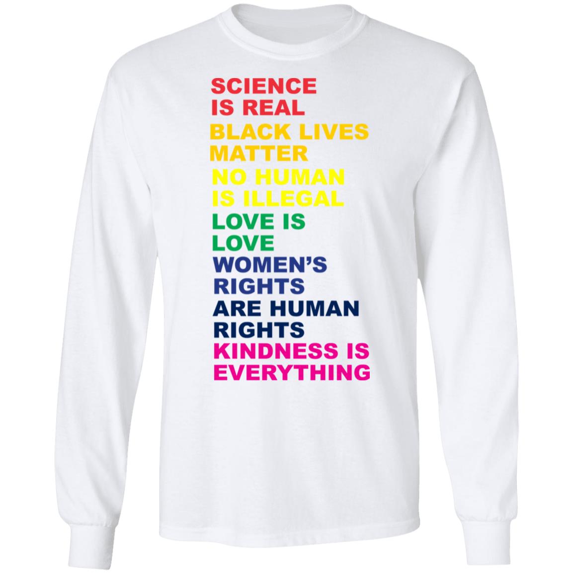 science is real t shirt white hoodie sweatshirt - Teechipus