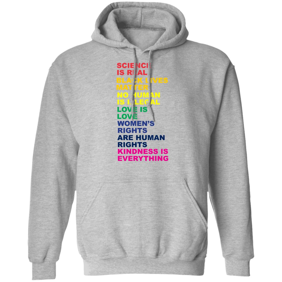 science is real t shirt white hoodie sweatshirt - Teechipus