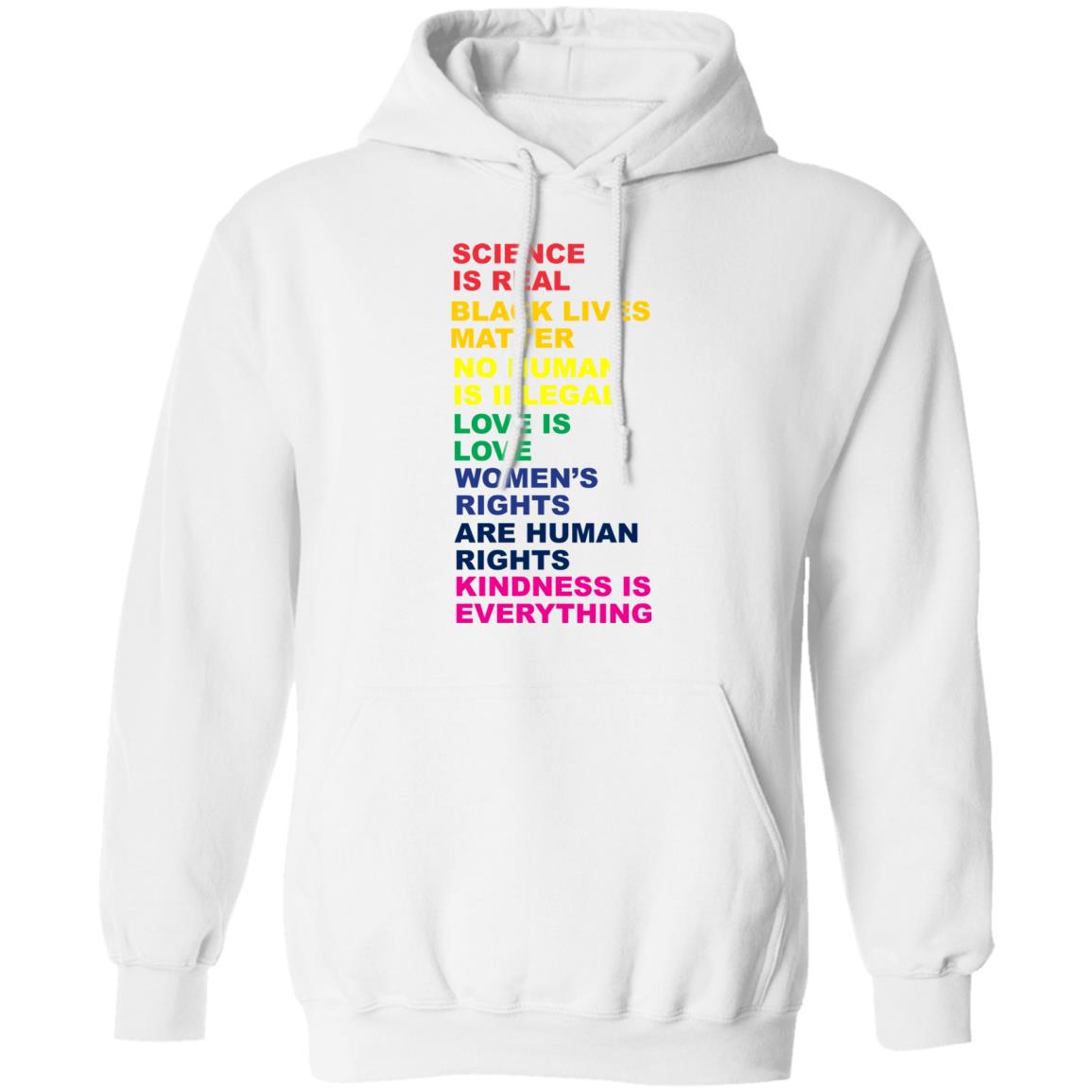 science is real t shirt white hoodie sweatshirt - Teechipus