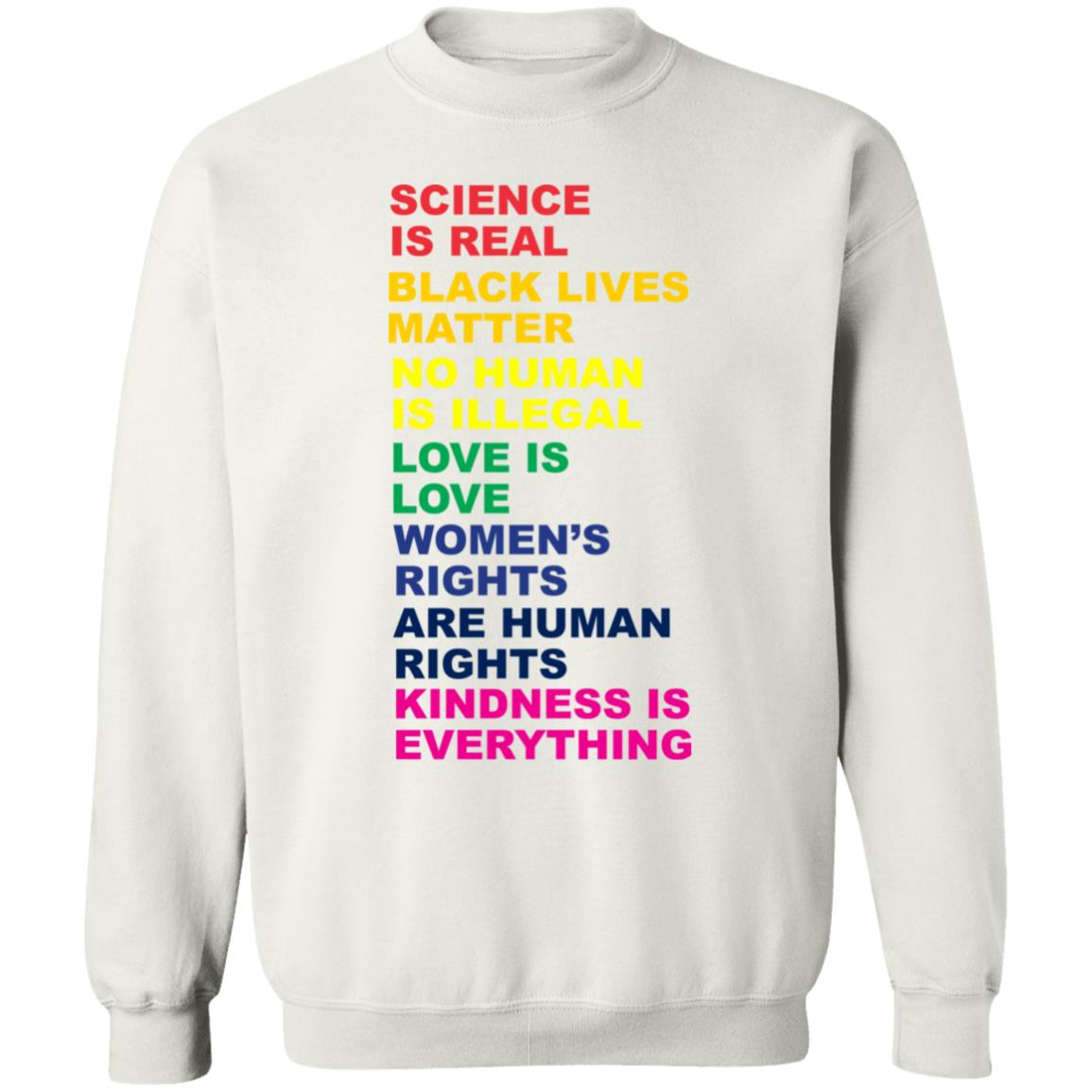 science is real t shirt white hoodie sweatshirt - Teechipus