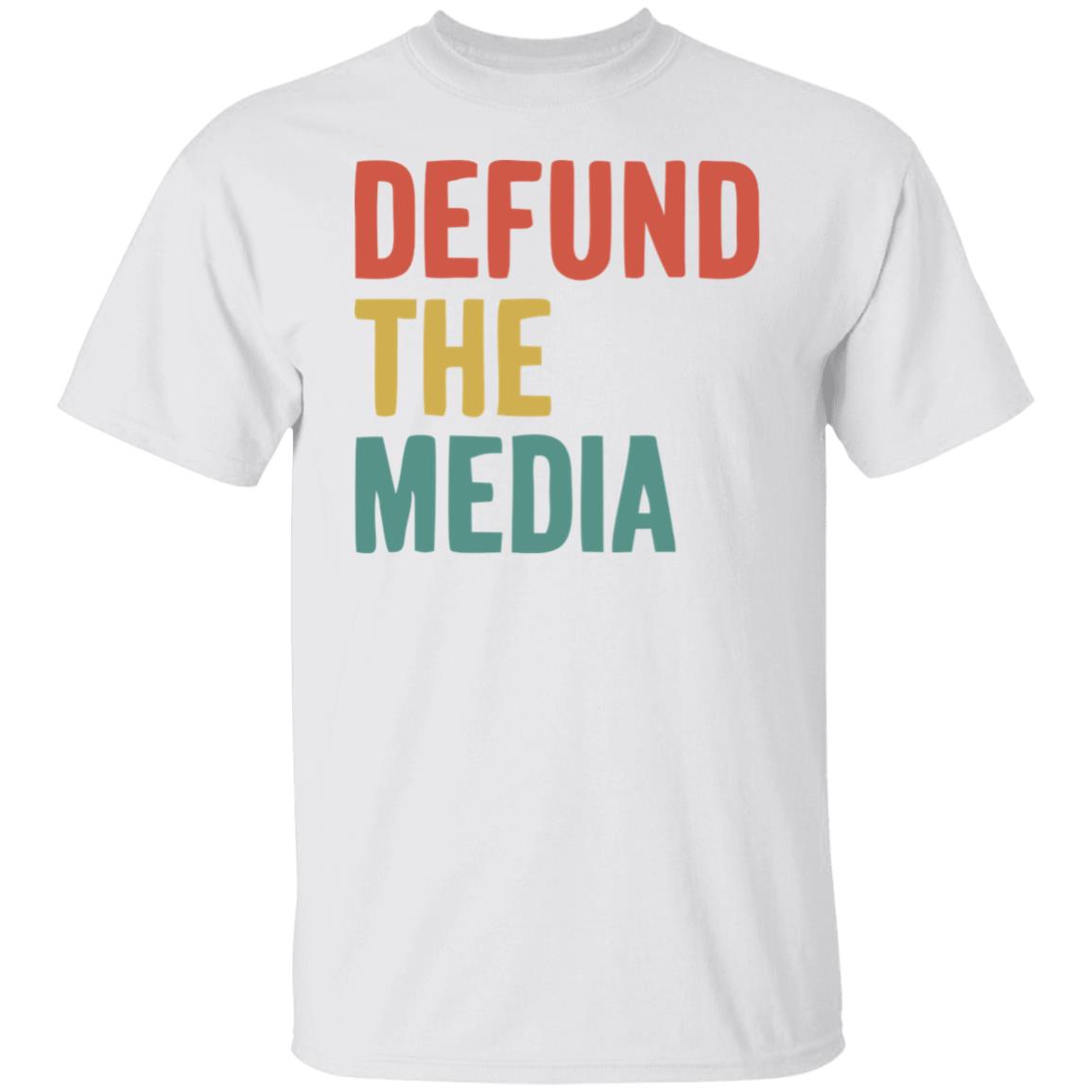 defund the media shirt white hoodie sweatshirt - Teechipus