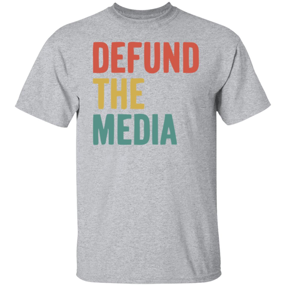 defund the media shirt white hoodie sweatshirt - Teechipus