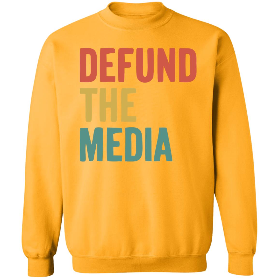 defund the media shirt white hoodie sweatshirt - Teechipus