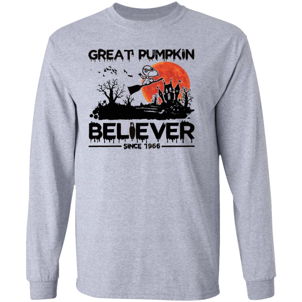 great pumpkin believer since 1966 t shirt white hoodie sweatshirt - Teechipus