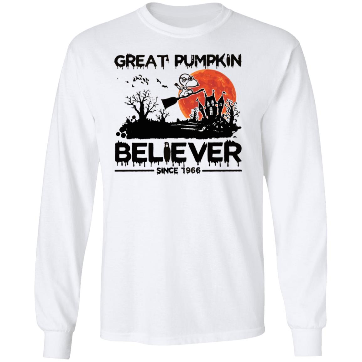 great pumpkin believer since 1966 t shirt white hoodie sweatshirt - Teechipus
