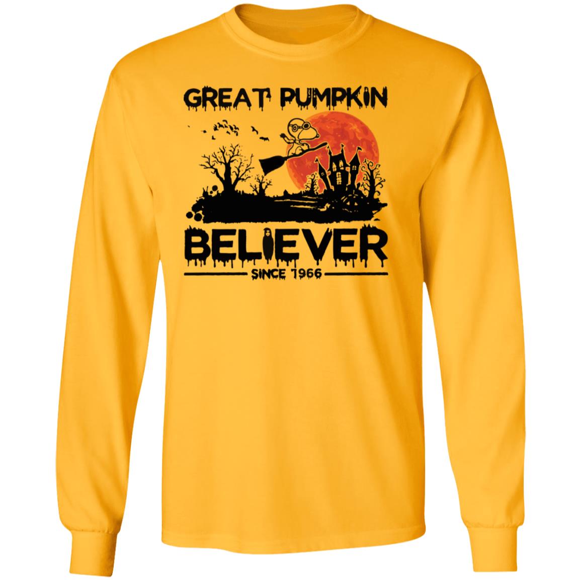 great pumpkin believer since 1966 t shirt white hoodie sweatshirt - Teechipus